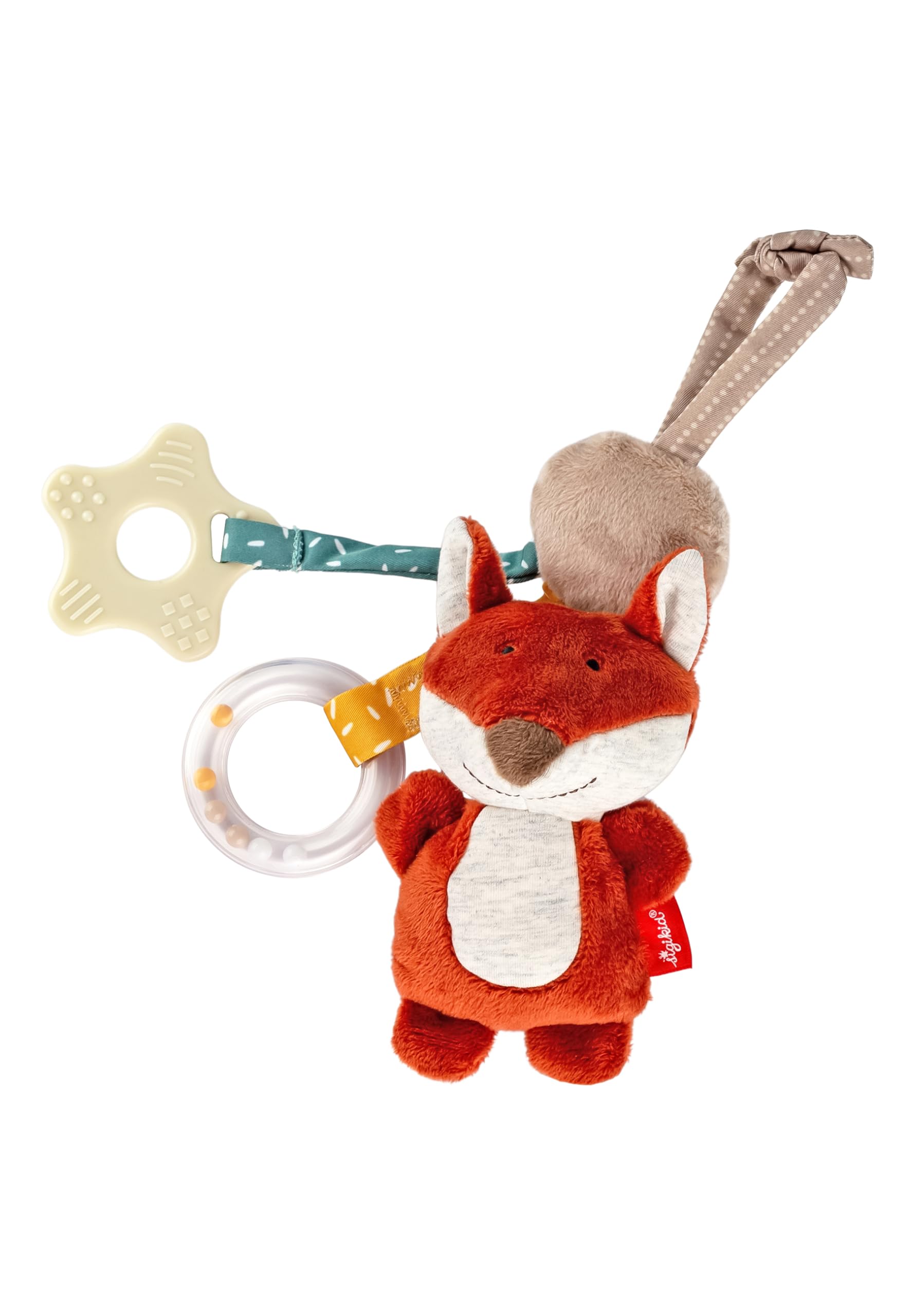 Sigikid 43169 Baby Activity Toy Pendant Fox, red