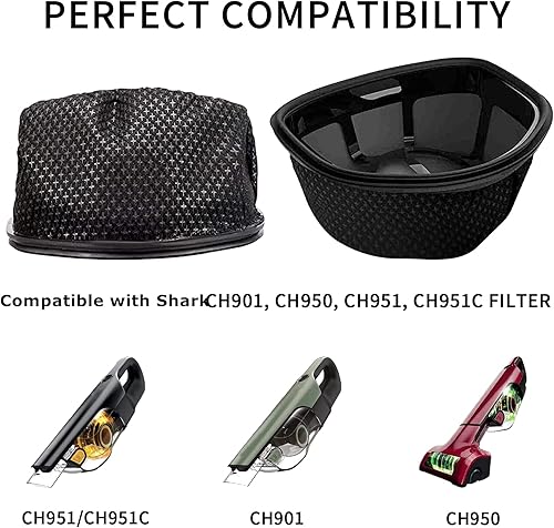 Miniatura 5 de kingsea Filtro de repuesto para polvo compatible con Shark UltraCyclone ProPet Pro+ aspiradora de mano inalámbrica CH901, CH950, CH951, CH951C,