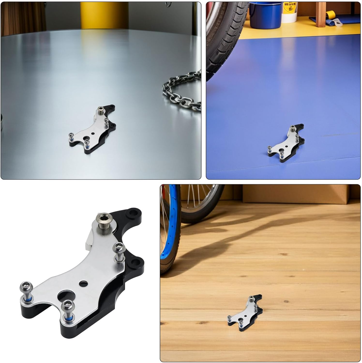 Sosoport 2pcs Alloy Brake Seat Adapter Disc Brake Converter Kit Aluminum Bicycle Road Bike Disc Mount Adapter for Cycling System Conversion