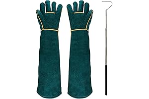 EZ Nabber Cat Catcher Animal Handling Gloves Bite Proof with 40inch Collapsible...
