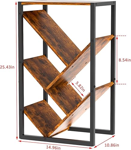 Miniatura 25 de Estantería de árbol – Estantería de árbol de 9 niveles para libros de tapa dura, estantería pequeña para espacios pequeños, estantes organizadores