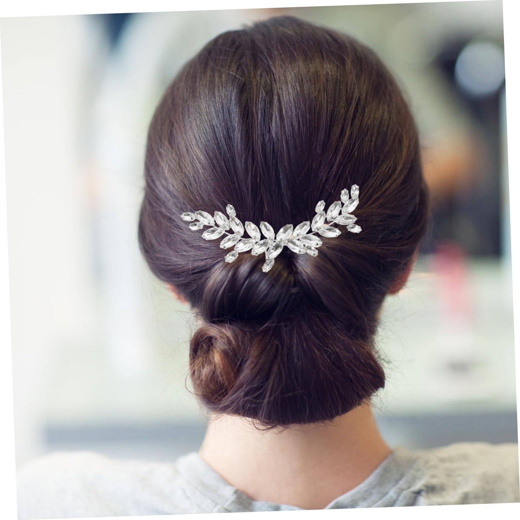 VICASKY 5 Pezzi Pettine Laterale per Sposa in Vetro con Fermaglio per Damigelle e Speciali Accessorio Raffinato per Matrimonio