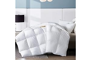 WhatsBedding White Down Comforter King Size - Luxurious Hotel Collection Blanket Insert...