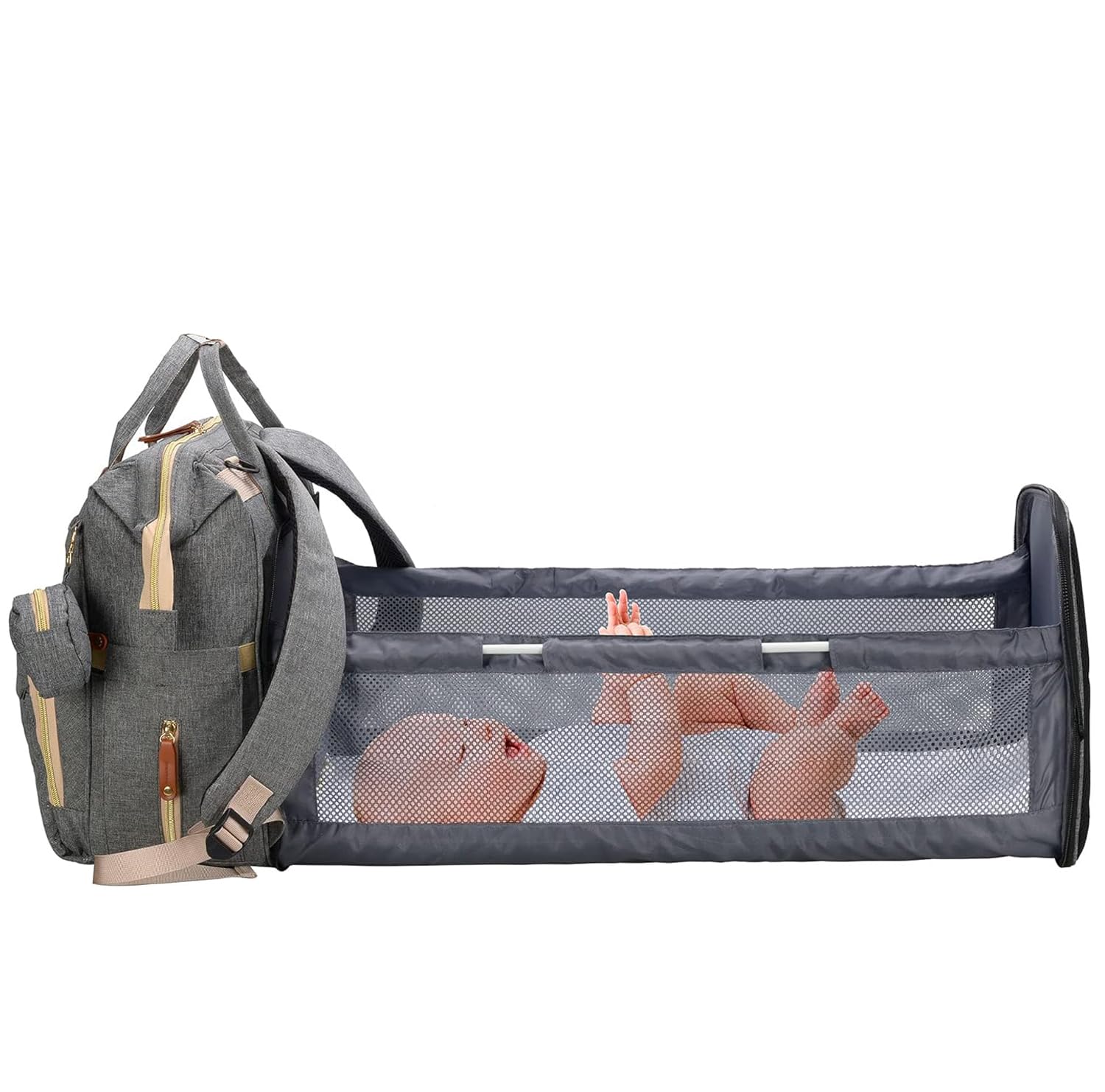MOM CARE Waterproof Mother Bag for Babies, Diaper Bag for Baby, Maternity Travel Backpack Spacious Cushioned Shoulder Strap Many Compartment Multi Utility Large.(Pink)-image-34