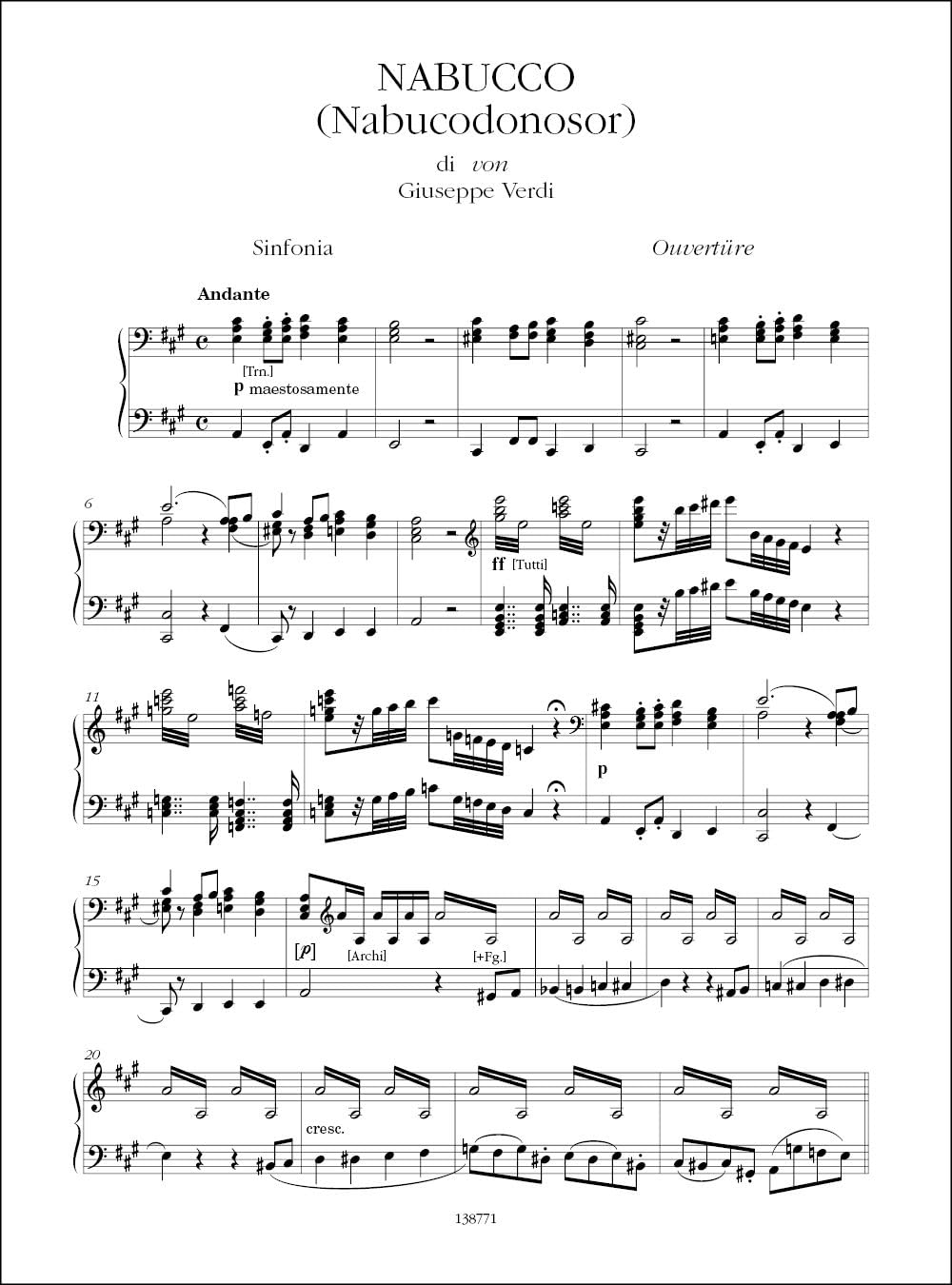 Nabucodonosor. Oper in vier Teilen. Riduzione per canto e pianoforte condotta sull'edizione critica della partitura. Ediz. italiana e tedesca