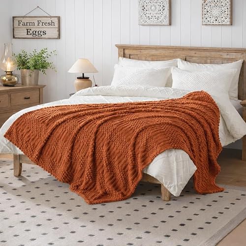Miniatura 3 de Manta óxido de 50 x 70 pulgadas, forro polar suave y esponjoso, bonita y estética, perfecta para sofá, silla, cama, sala de estar y dormitorio, uso