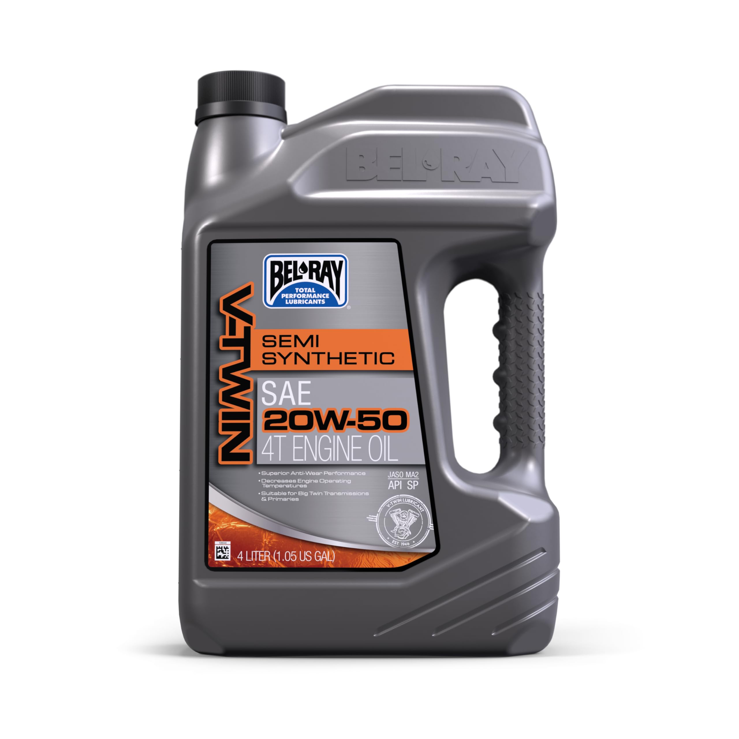 Bel-Ray V-Twin Semi-Synthetic Motor Oil 20W-50 4 Liter