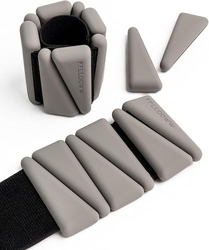 Vista 9 de Pesas de tobillo y muñeca para hombres y mujeres (juego de 2) – Ajustable 1-2 libras cada una – pulseras de peso para piernas y brazos para caminar