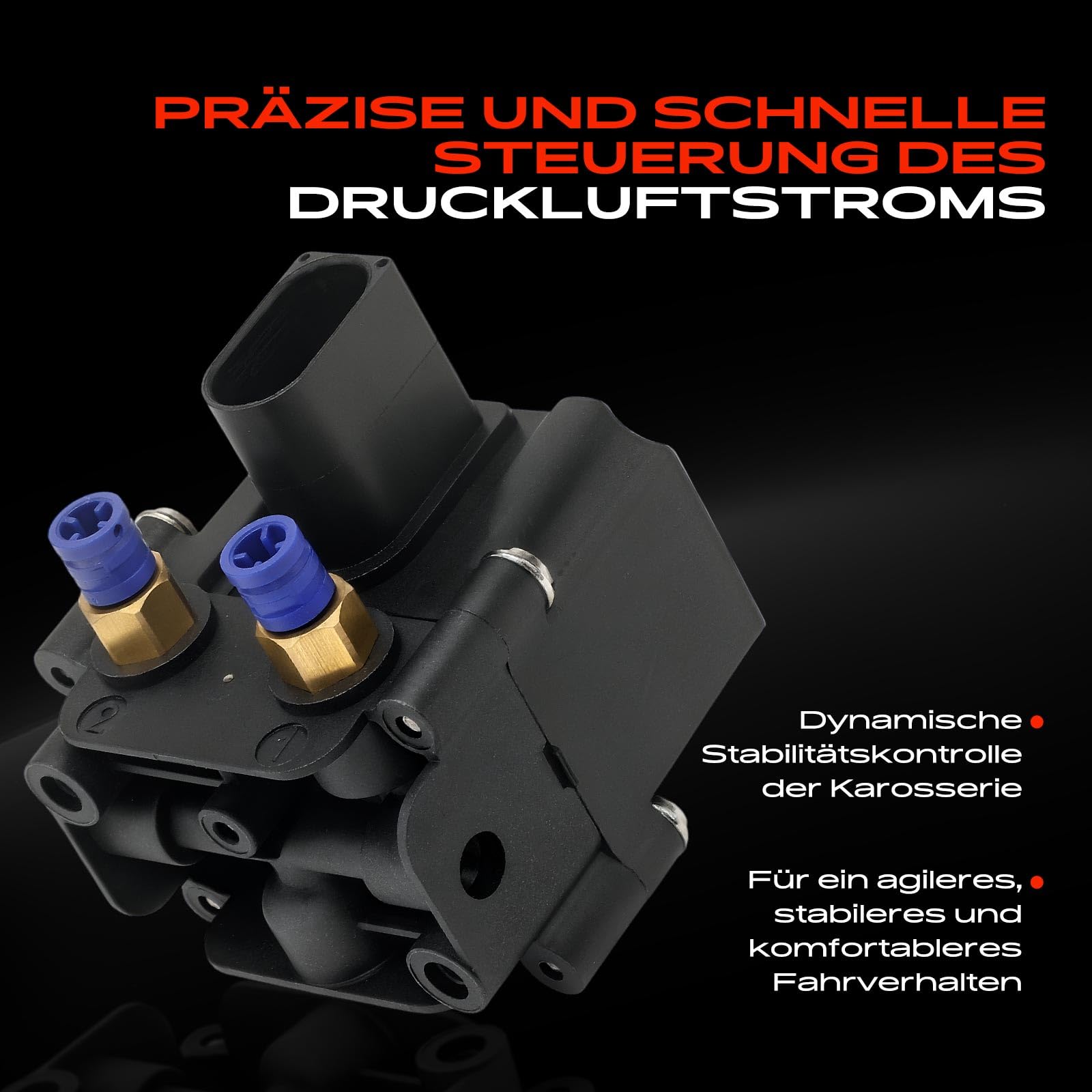 Frankberg Unidad de válvula de suspensión neumática bloque de válvula compatible con X5 2007-2013 X6 2008-2014 Air Suspension Solenoid Valve Replace# 37206789938