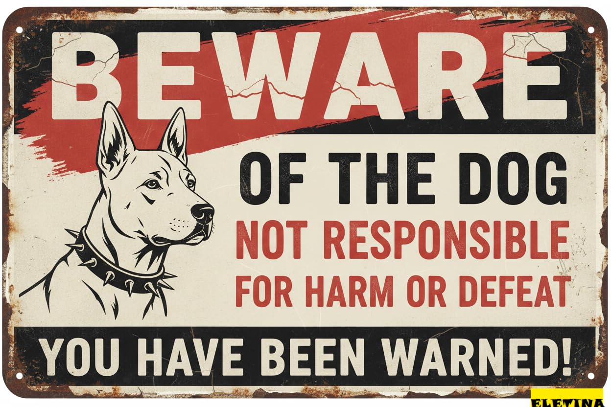 Custom Sign for Man Cave Beware Of The Dog Beagle You Have Been Warned Aluminum Metal Tin S Outdoor Yard Warning Fence Yard Home Kitchen Farm Garden Wall Decor 8x12 Inch Private Property Decorative