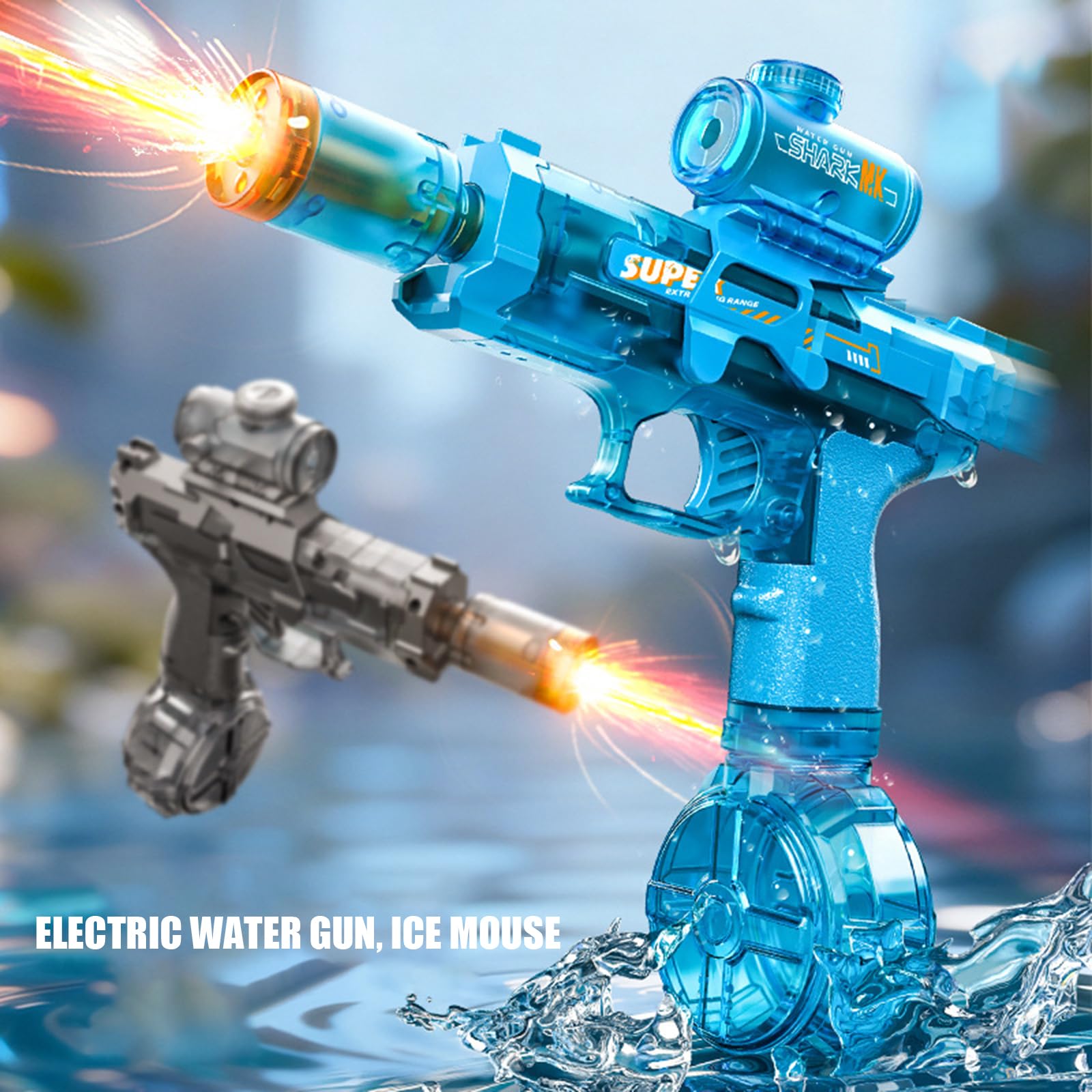 Giocattolo Multifunzione per Spruzzi d ' Acqua con Effetti Raggio Lampeggiante e Impugnatura ergonomica per Giochi all ' Aperto Gioco Combattimento in Acqua in Piscina sulla Spiaggia
