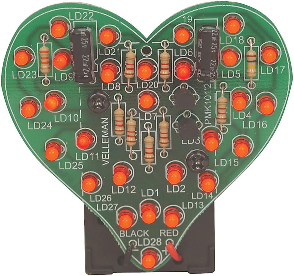 MK101-VP Flashing LED Sweetheart Kit, 1.3" x 2.3" x 1.3" Size