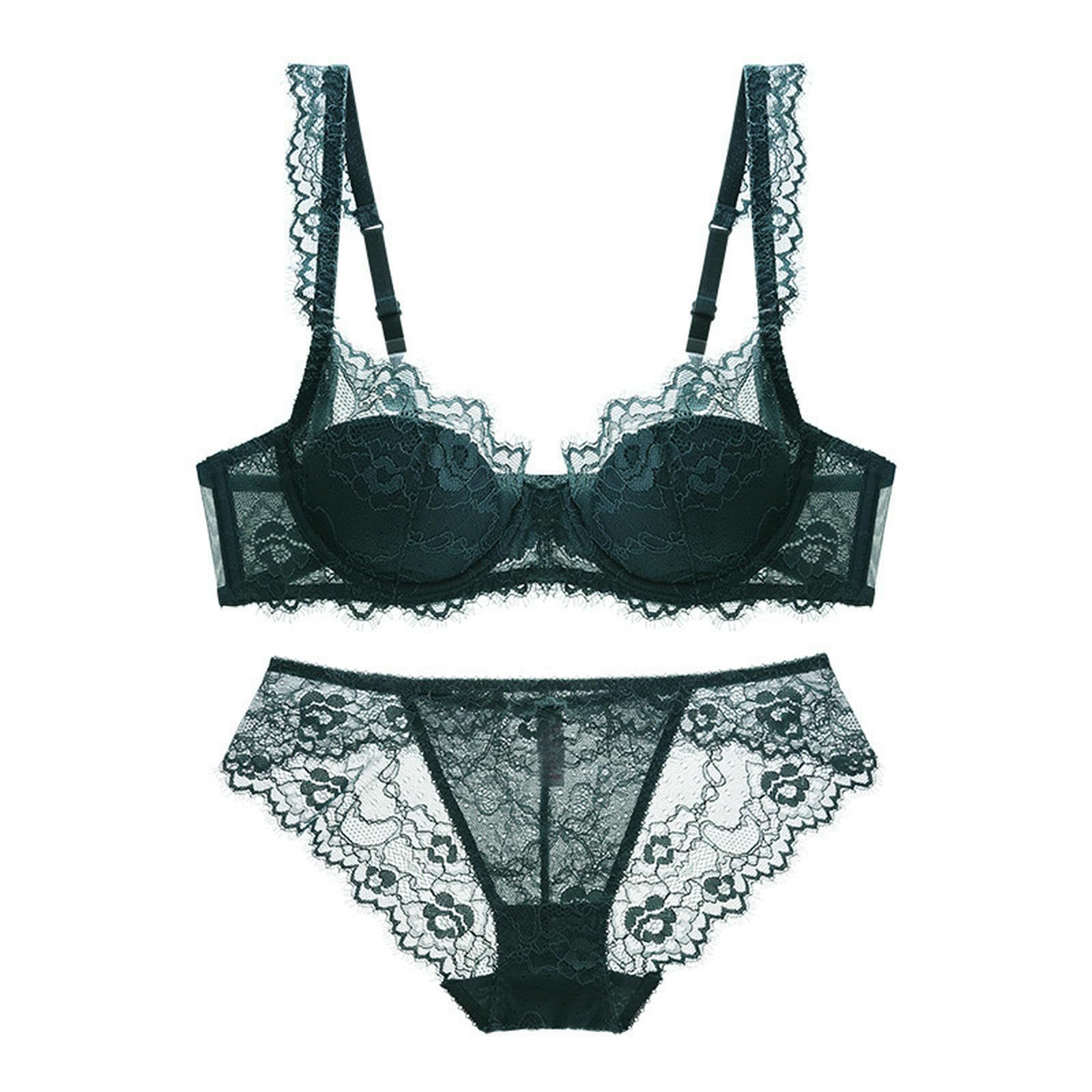 BHS Sexy Push-up-BH-Set Aus Spitze – Deckt Die Seitlichen Brüste Ab, Hebt Und Stützt Brust-weiß-38 85d