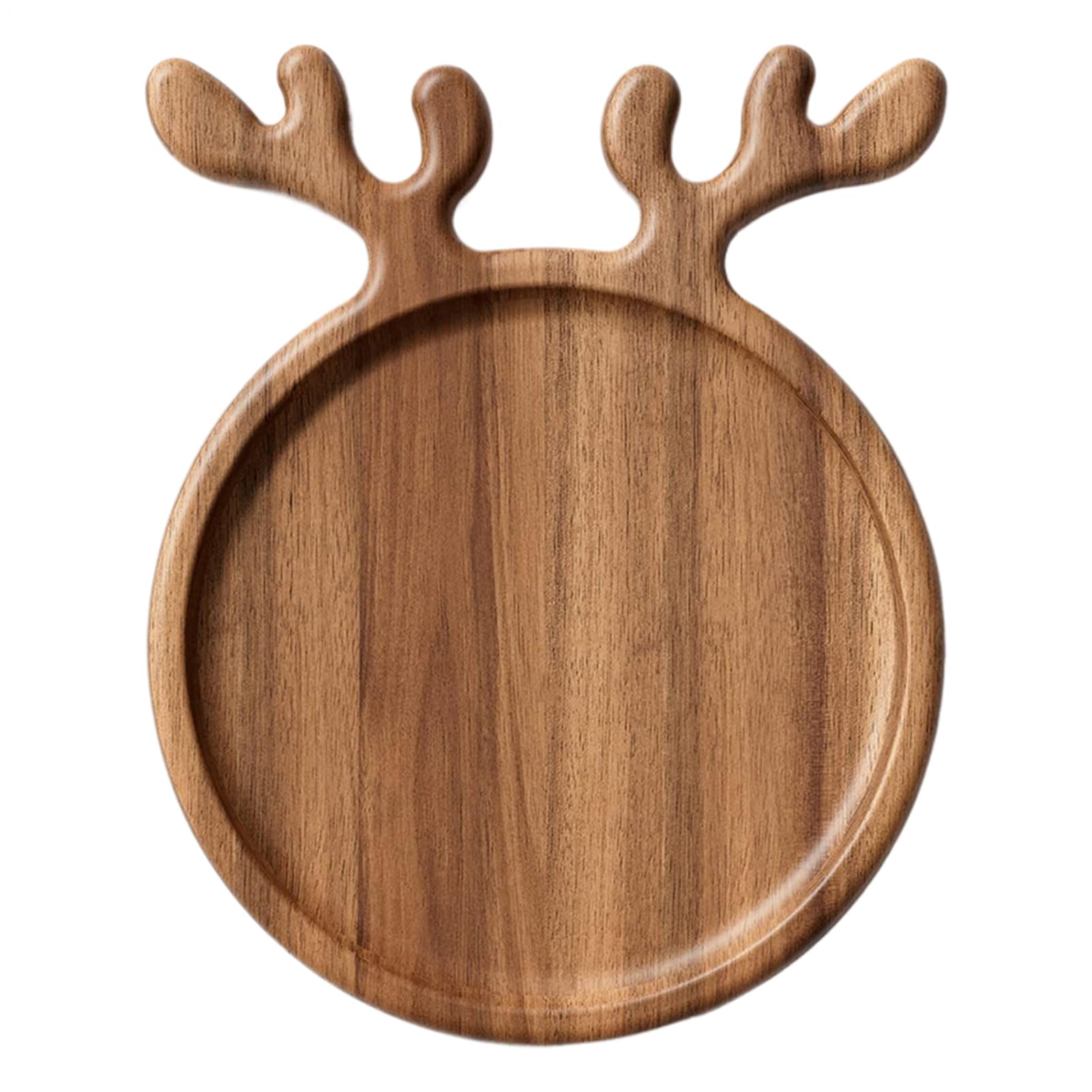 Plateau de Noël en bois de cerf pour ranger les bonbons et biscuits de fête