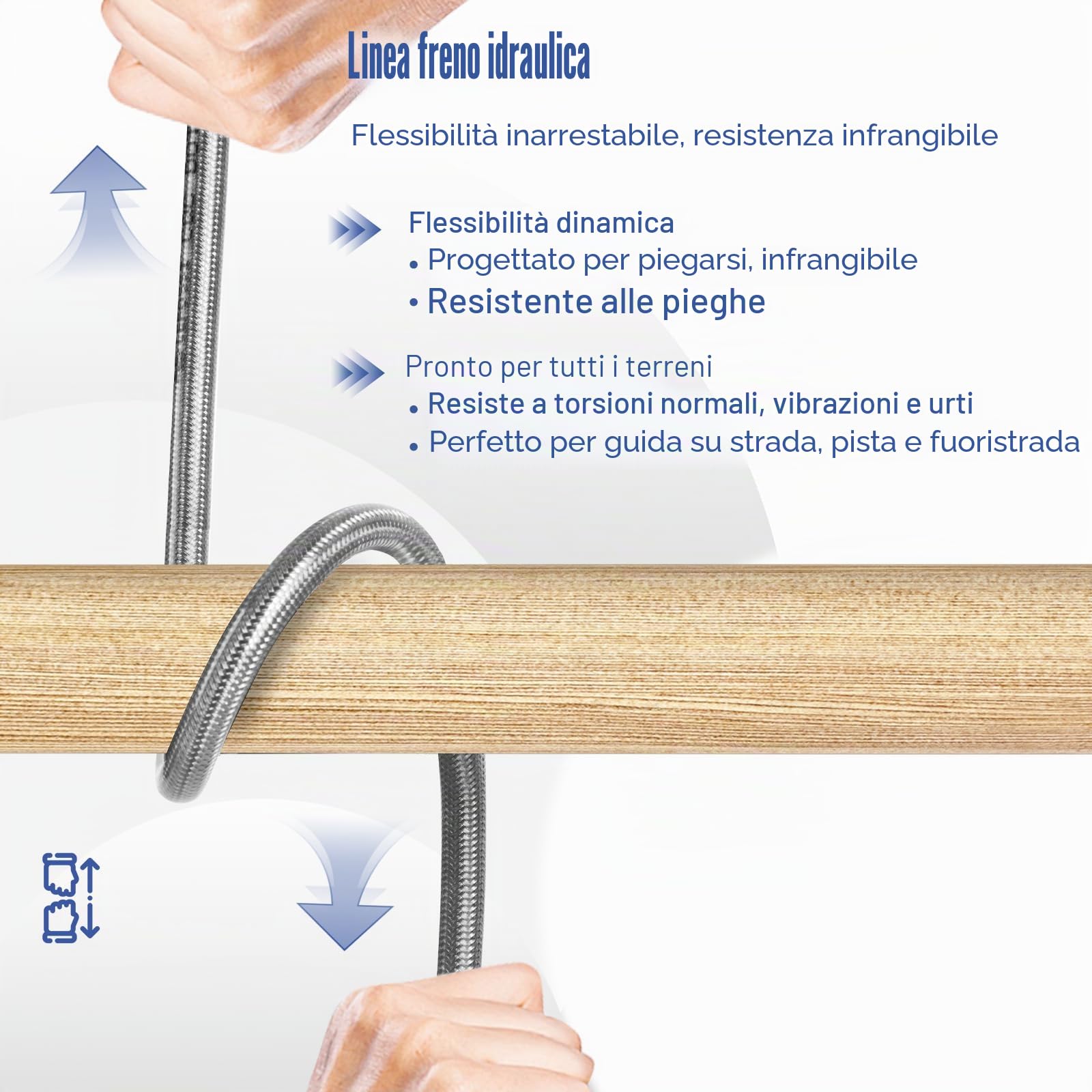 550mm 55cm LE LEFOSSI Tubazione idraulica universale Di Freno Del Motociclo Olio Tubo Linea Di Pressione Del Carburante Resistente Tubo Tubo per Pit Dirt Bike Enduro Motocross Street Bikes Sport Bikes
