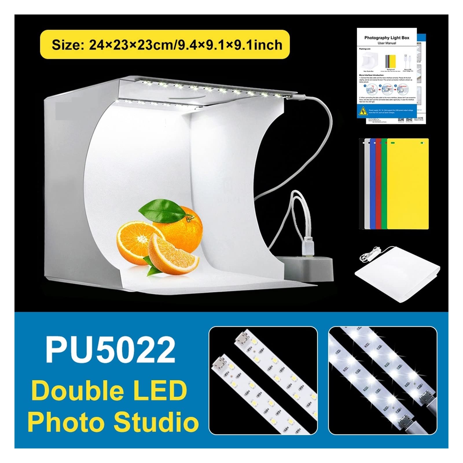 Amazon | 2LEDライトボックスライトボックスミニフォトスタジオ 