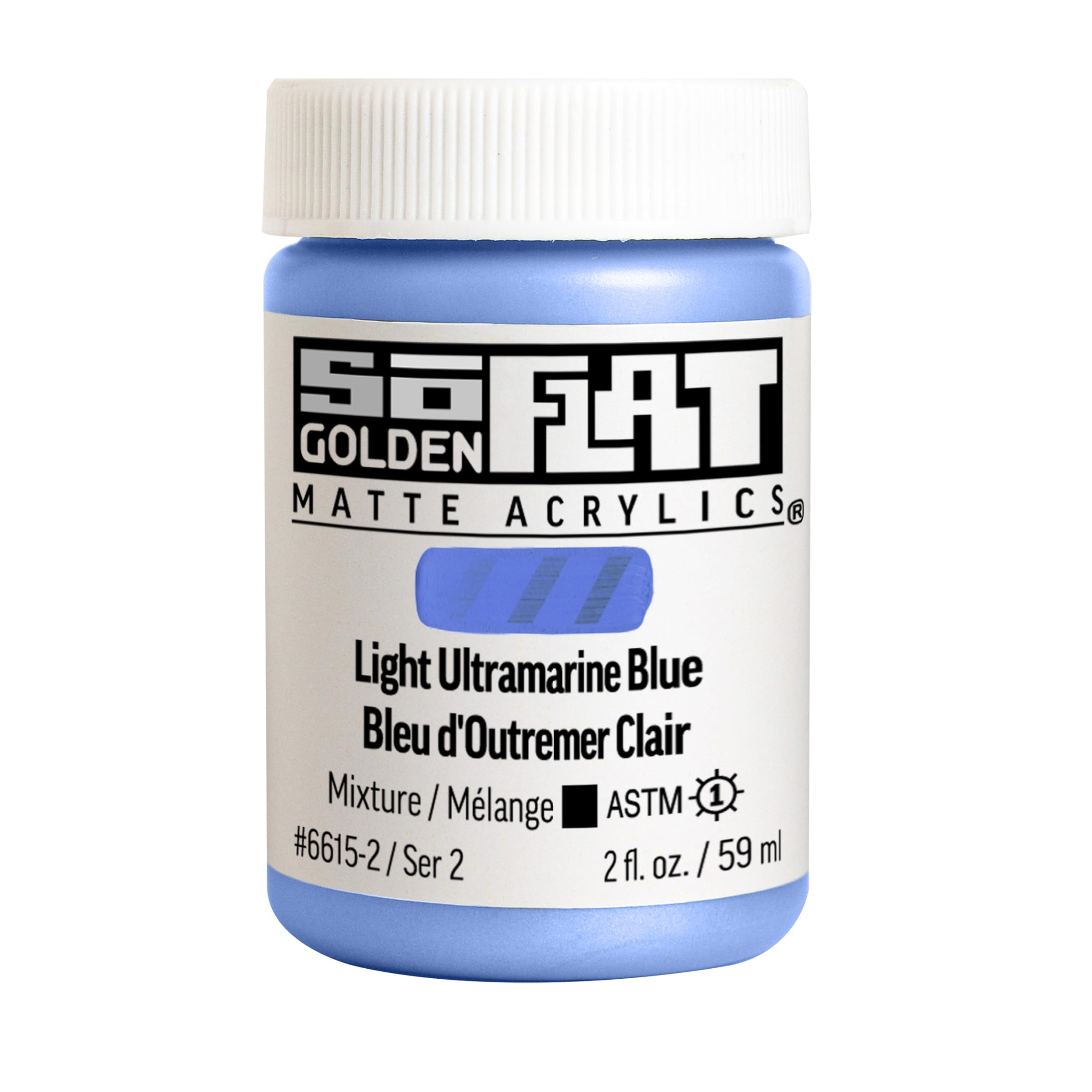 Golden : SoFlat : Matte Acrylic Paint : 59ml : Light Ultramarine Blue