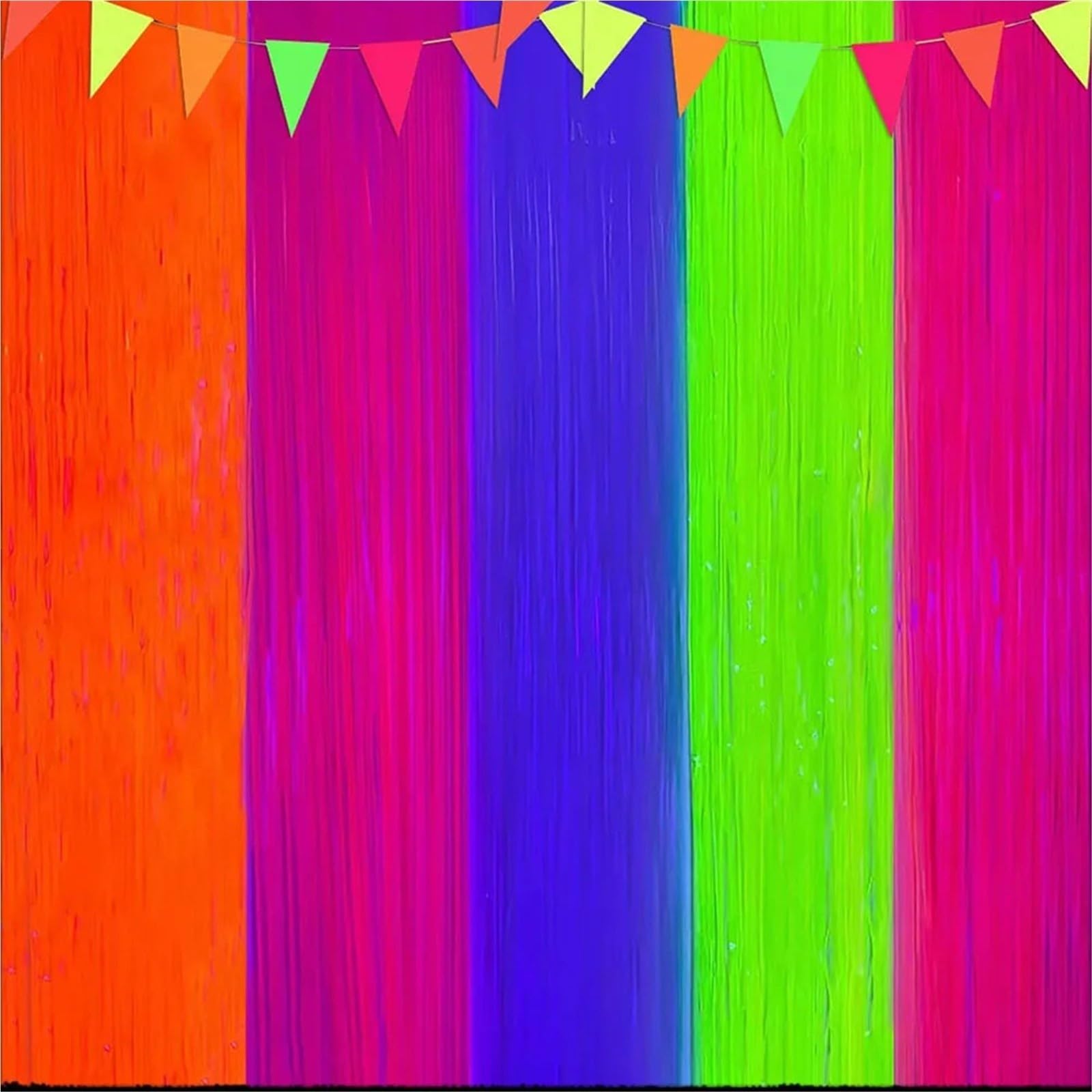 Lametta Vorhang Glow In The Party Regenvorhang fluoreszierend