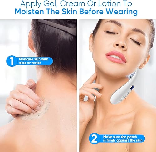 Miniatura 6 de Nutravita Masajeador eléctrico de cuello con calor - 10 modos y 16 niveles, portátil para viajes, perfecto para relajación, blanco