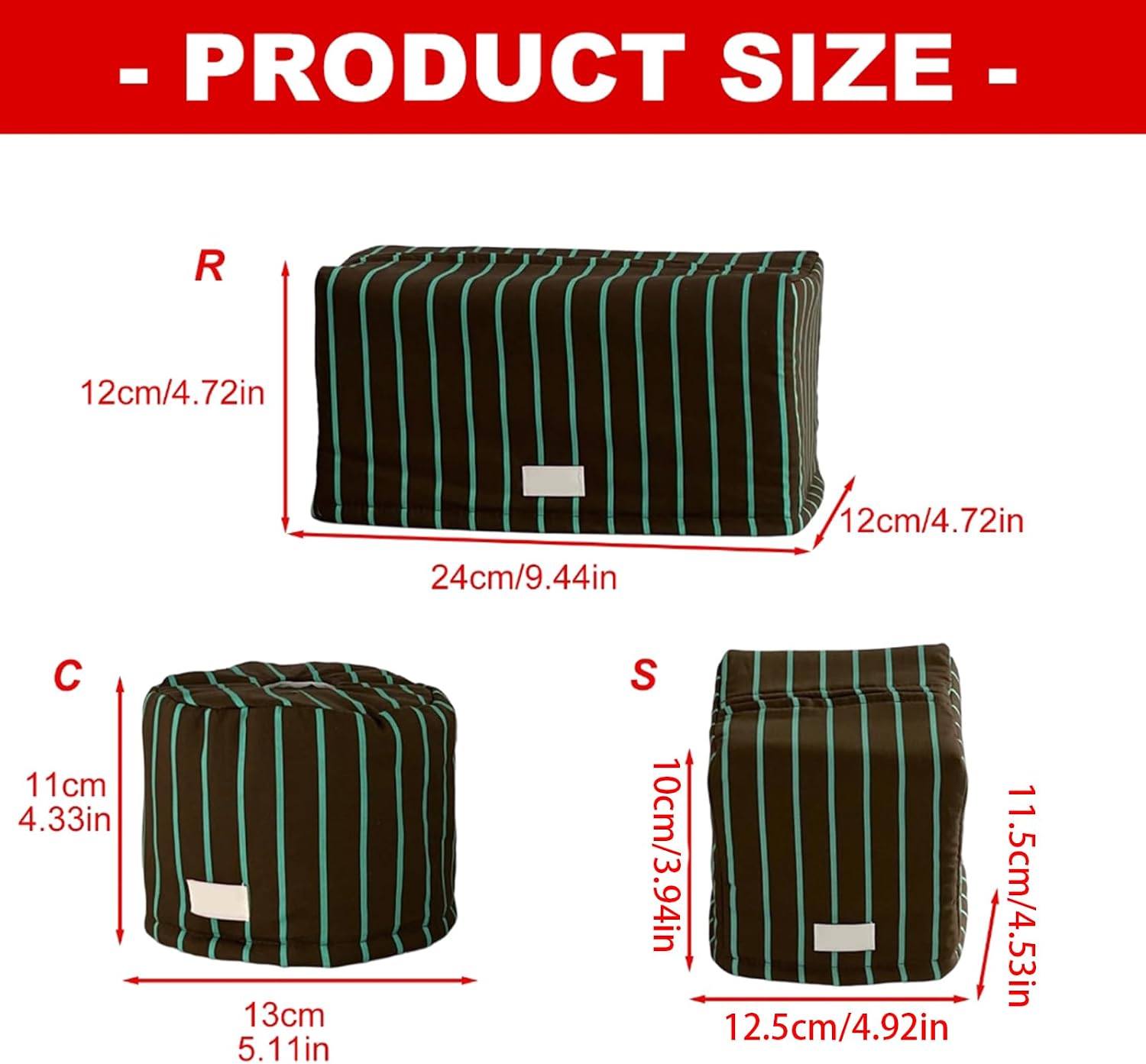 Minimalists Cotton Tissue Box Cover Holder Napkins Organizers for Home Decors Use Striped Pattern Easy to Tissue Box image 3
