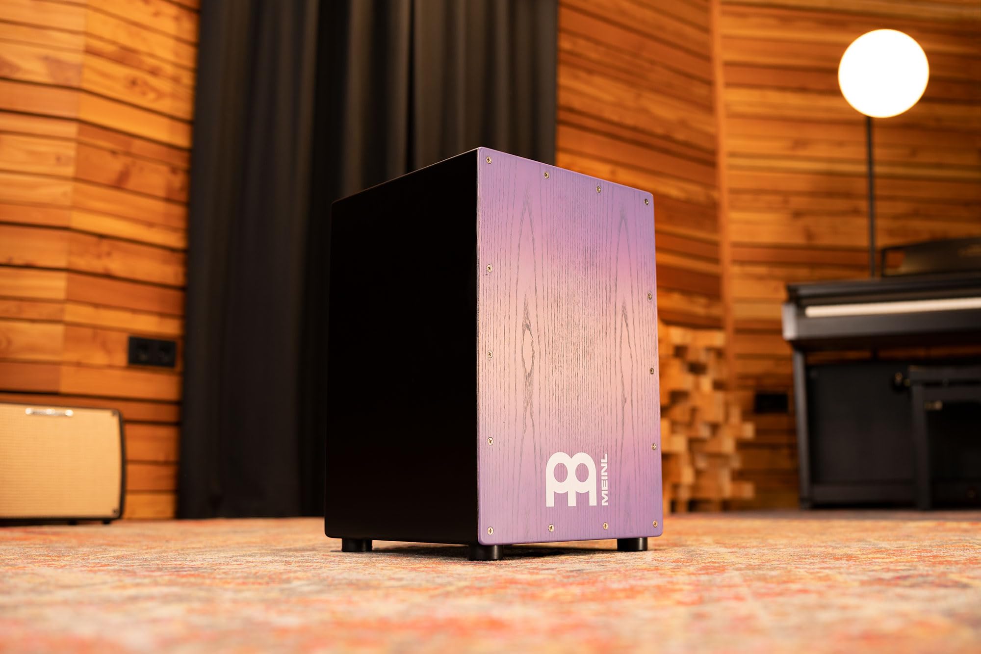 Meinl Percussioni Headliner Cajon Box Drum con rullante e tono basso per musica acustica, non prodotto in Cina, legno di frassino, gioca con le mani, garanzia di 2 anni (MCAJ100BK-LPF)