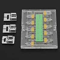 Vista 6 de 10 agujas dobles para máquina de coser, agujas dobles, agujas dobles con 3 prensatelas, herramientas para máquinas de coser para el hogar