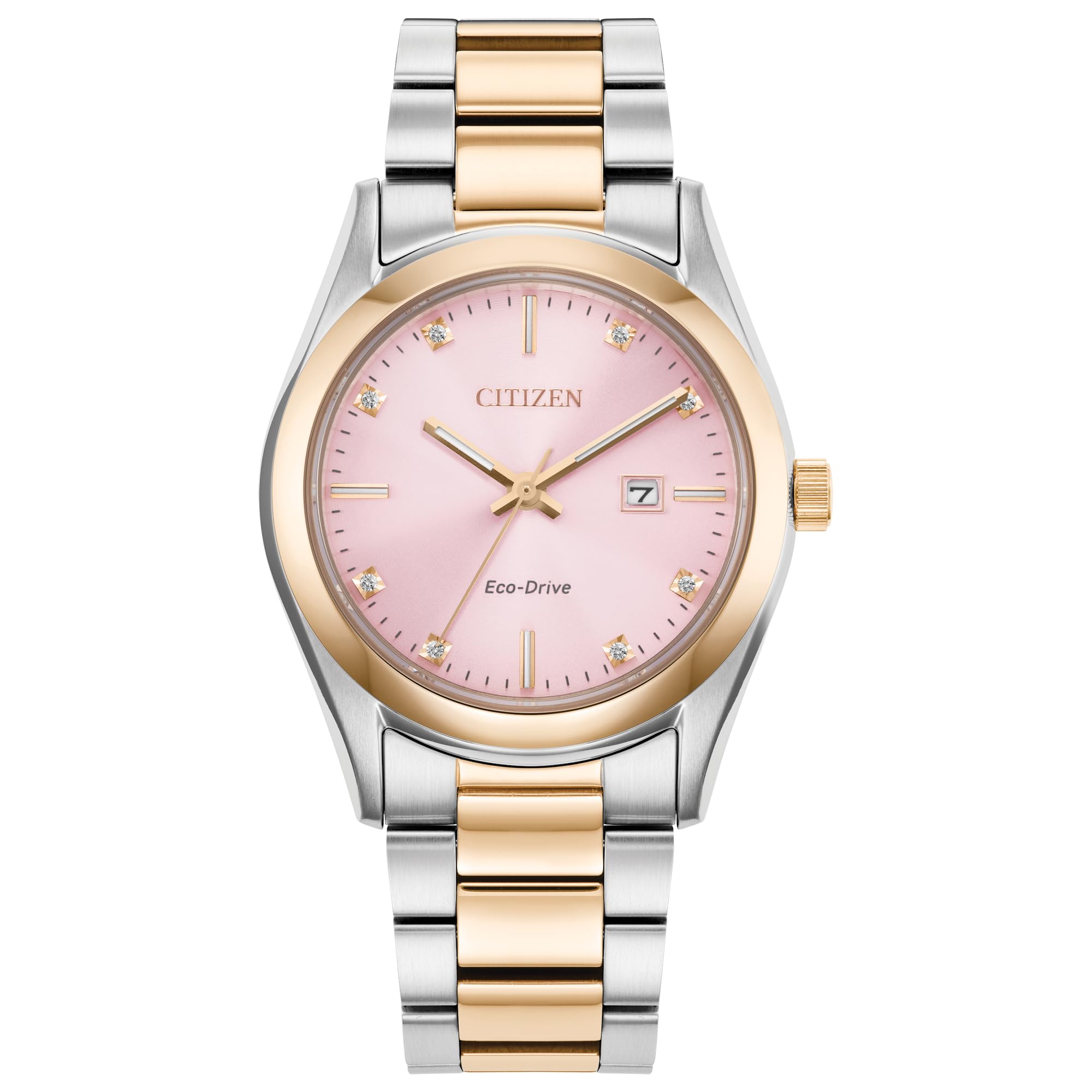 Amazon.com: CITIZEN Eco-Drive Sport Luxury Diamond Pink Dial Two
