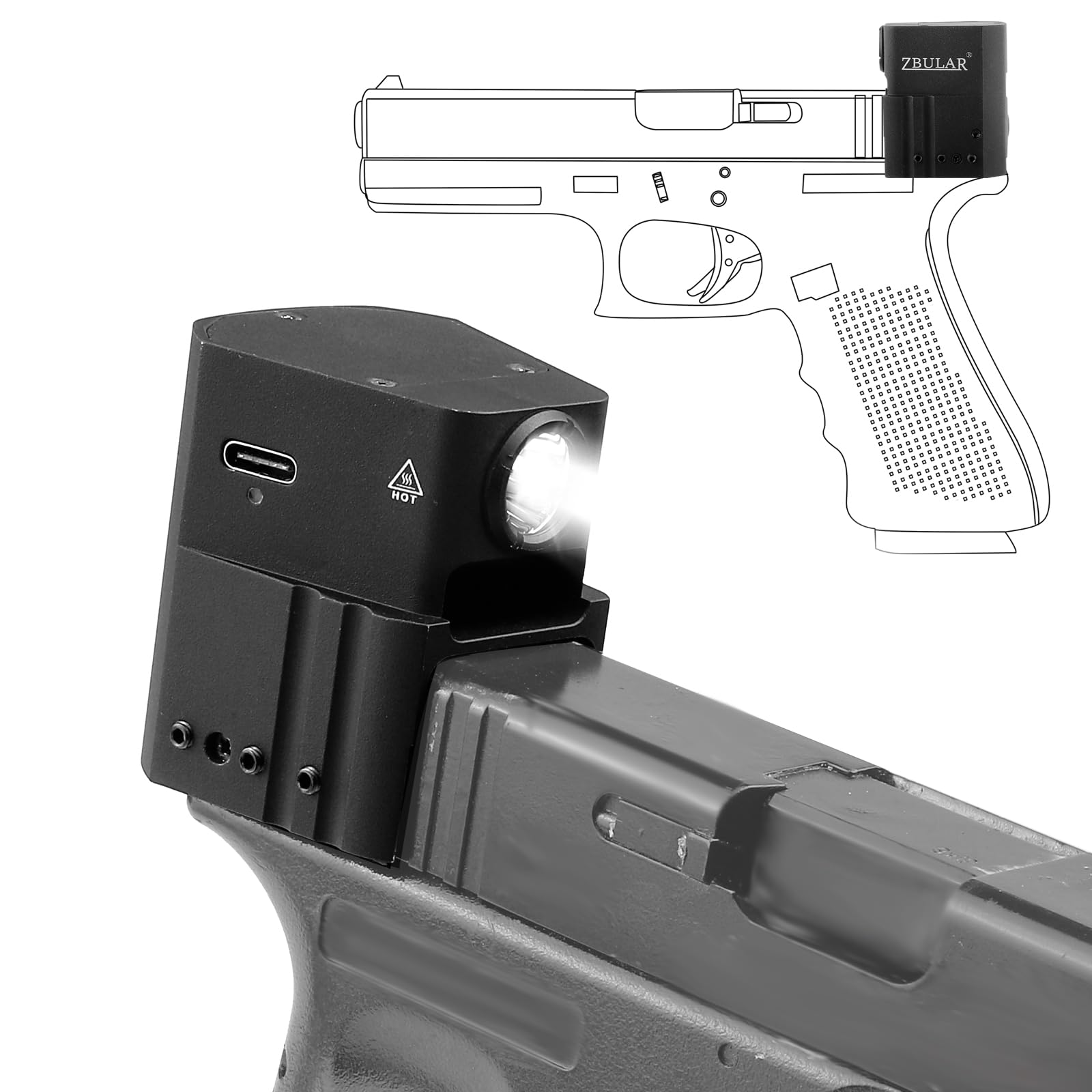 Amazon.com: ZBULAR AL10 Pistol Light 950 Lm LED Home Defense