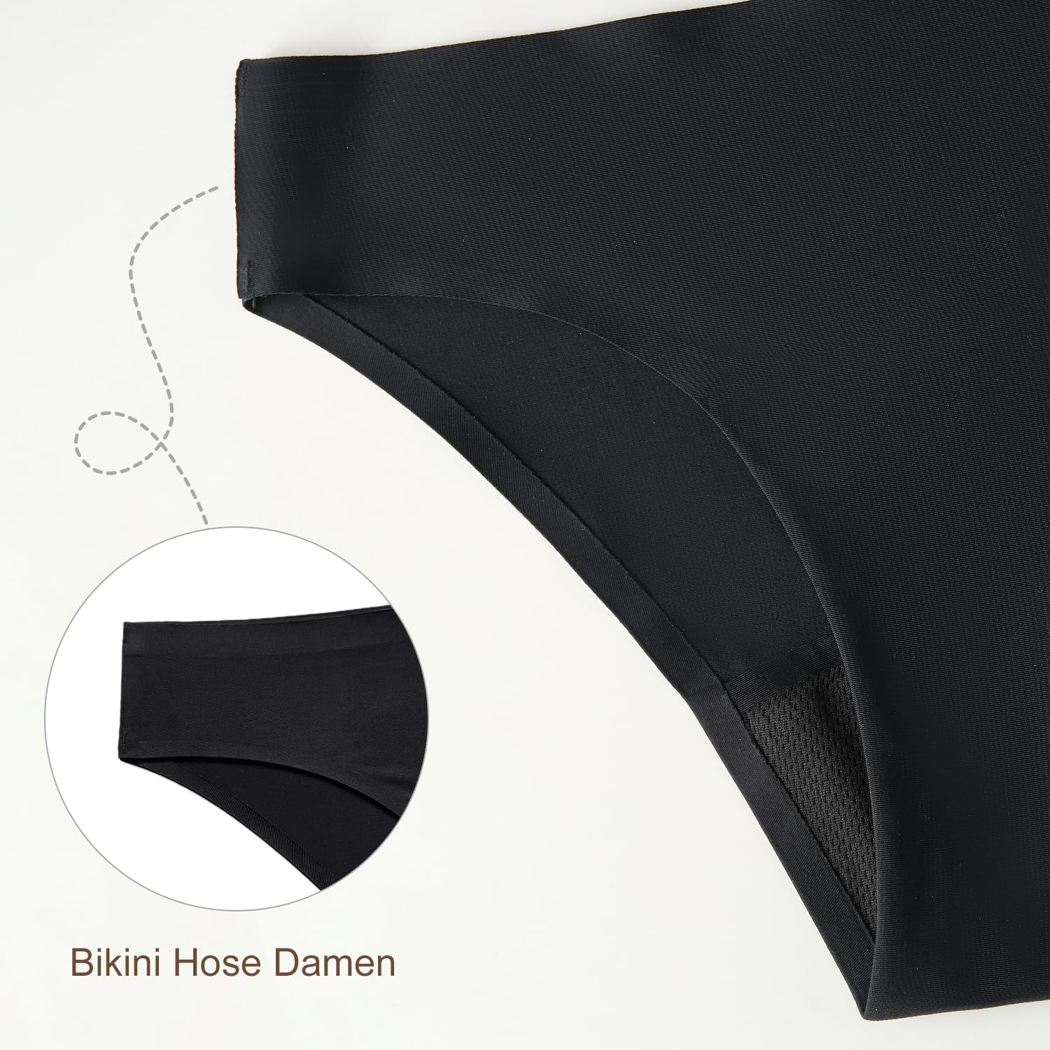 SHARICCA Chłonne bikini menstruacyjne, do pływania, miękkie, wygodne, styl bikini, klasyczne brazylijskie bezszwowe majtki kąpielowe (czarne 1P01-New XL-N1), Czarny-1p01-nowy, XL
