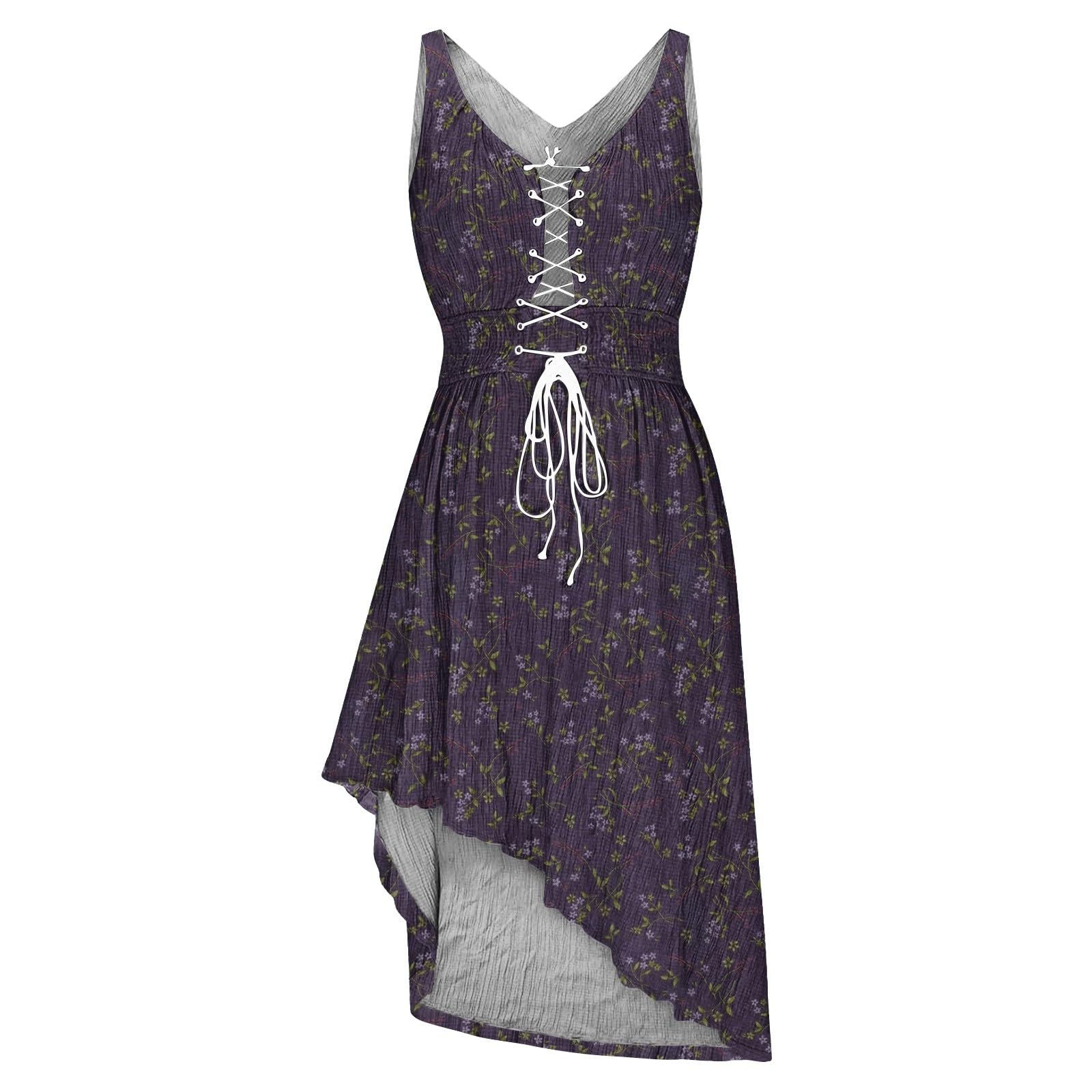 Brown Women's Vintage Western Cowboy Denim Dress - Image 3