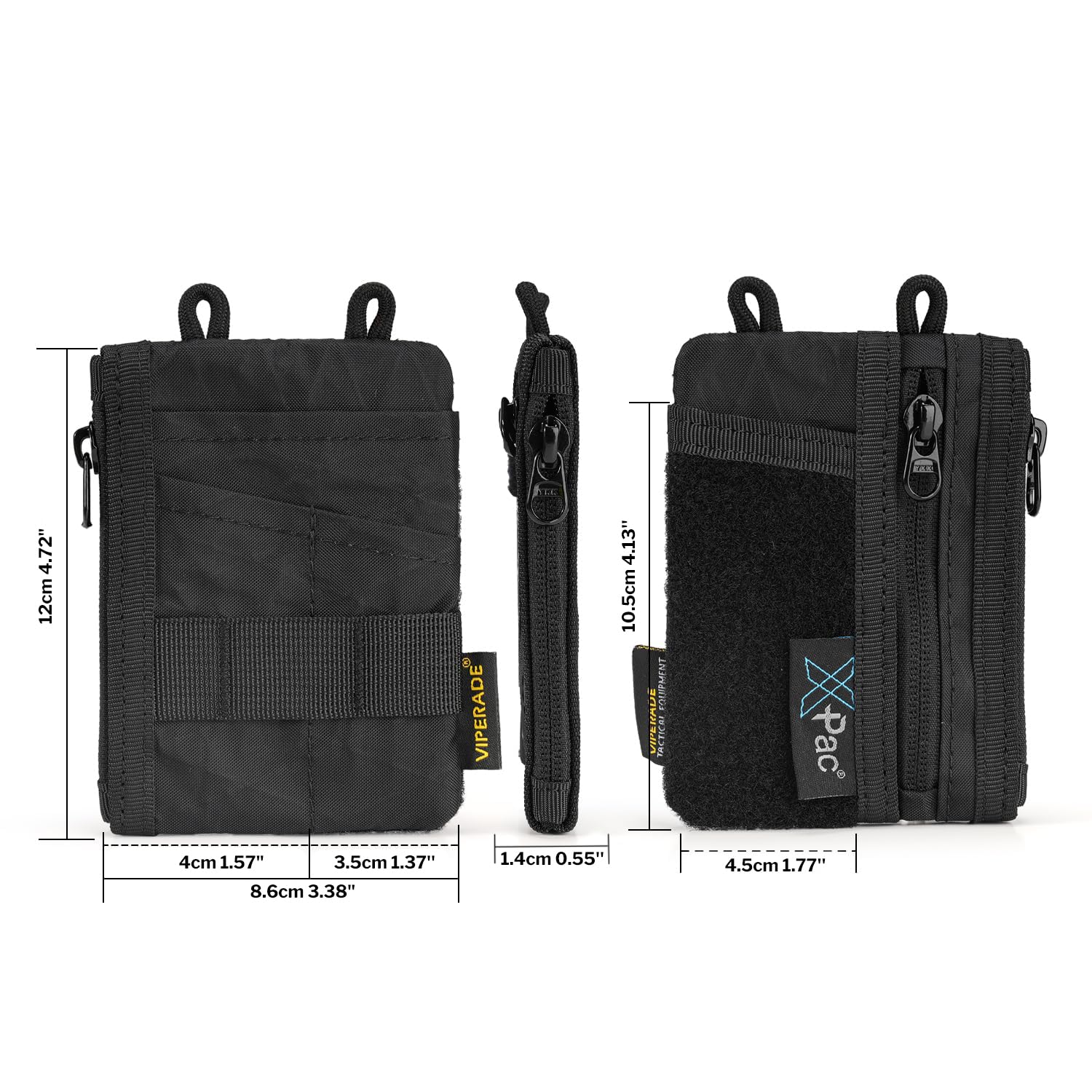 Borsa Porta Attrezzi EDC VIPERADE VE18 In Tessuto X-Pac – Organizer Tascabile In Nylon Con Area Patch E Cerniere YKK, Fodero Portamonete E Multitool