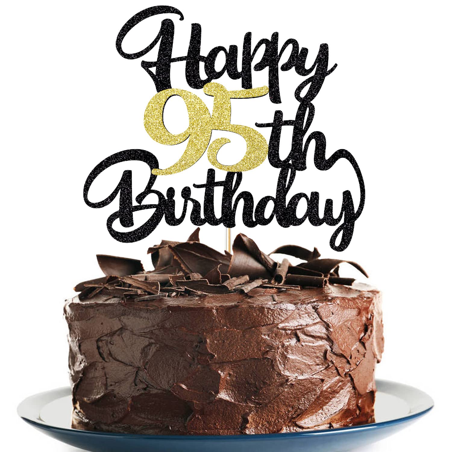Klionjor 95th Happy Birthday cake topper happy birthday cake decoration 95th birthday party decoration gift plugin — image 1