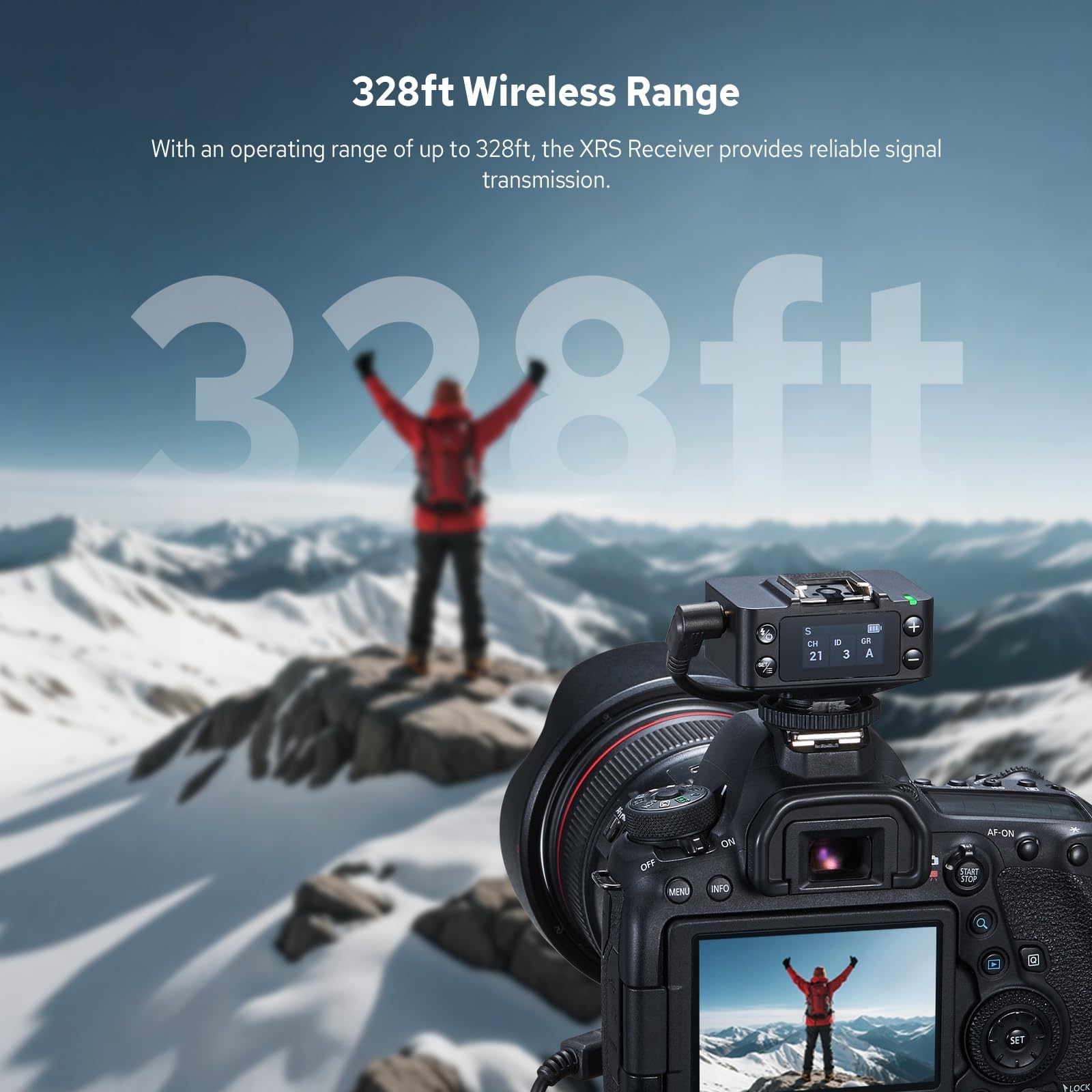 Godox XR-S TTL drahtloser Empfänger für Sony Flash, Fernbedienung über X3Pro, 100m Reichweite, 1270mAh Akku, 0,96" Farbbildschirm-Empfänger für Sony Camera Flash