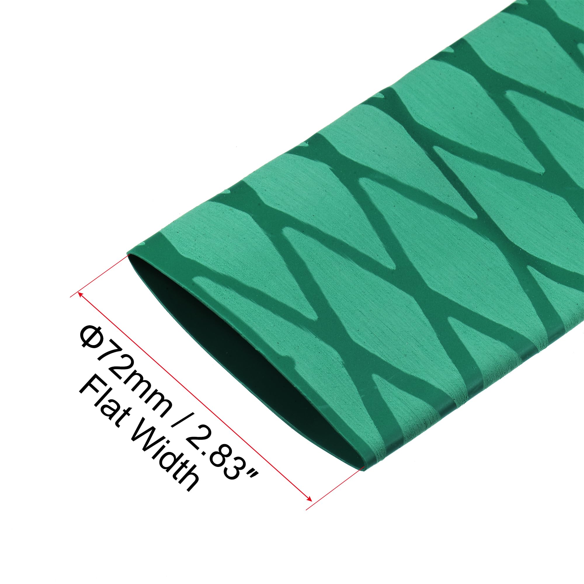 sourcing map Envoltura Tubería Retráctil para Pescar Cañas, 45mm 72mm 3.3pies 1.8:1 Verde