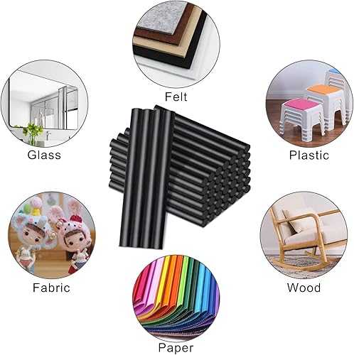 Miniatura 5 de Manarty Barra de pegamento caliente rojo ladrillo, 48 unidades de 0.27 pulgadas de diámetro x 4 pulgadas de largo, mini barras de pegamento de EVA