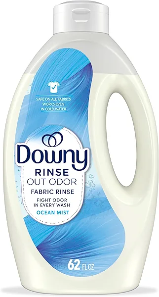 Downy Rinse Laundry Odor Remover, Ocean Mist Scent, 62 FL OZ, Fabric Softener and Laundry Odor Removal Rinse