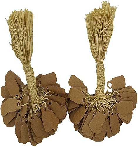 Miniatura 6 de 100 etiquetas de cuerda de papel, etiquetas de precio, elegantes etiquetas de cadena de joyería perfectas para regalos o negocios (1 pulgada x 12