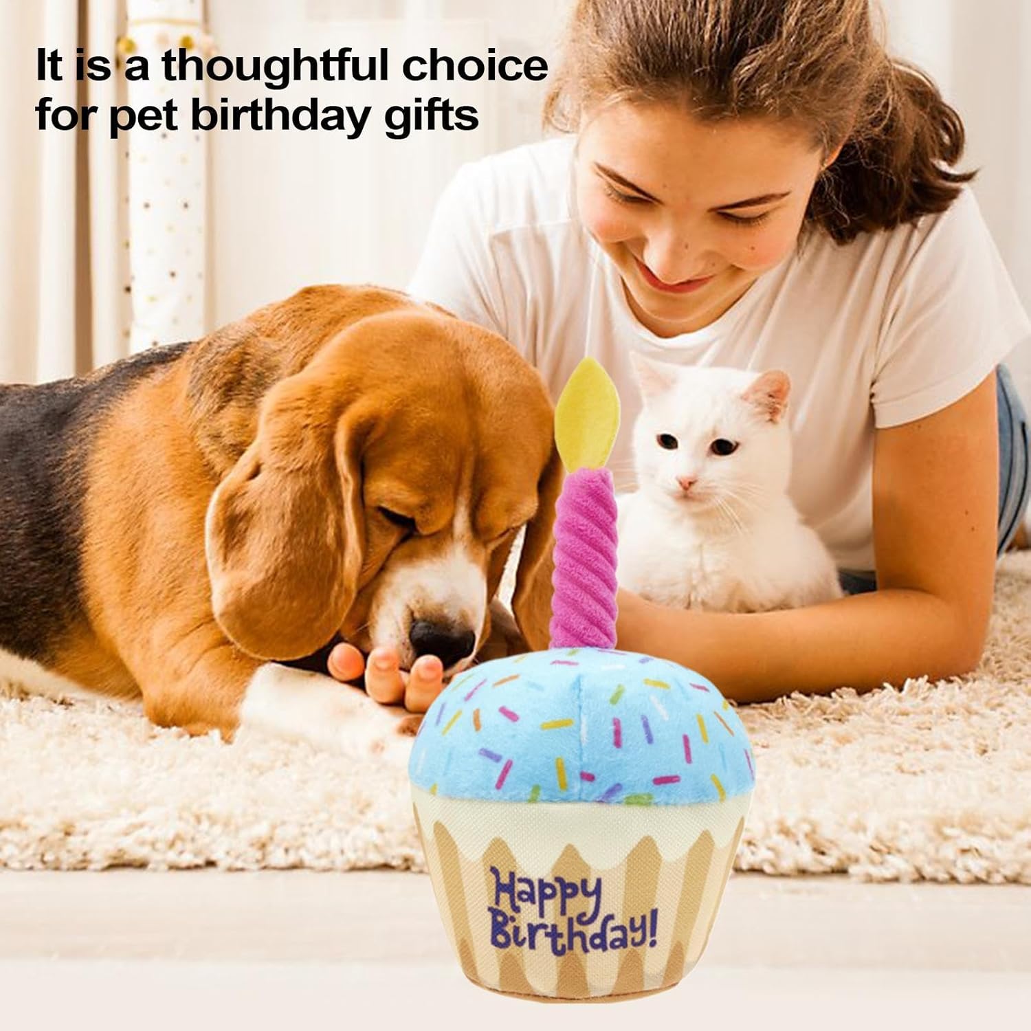 Dog Birthday Cake - Dog Birthday Decorations - Soft, Chew Resistant, Pet Photo Props for Large Medium Breed Celebrations 10