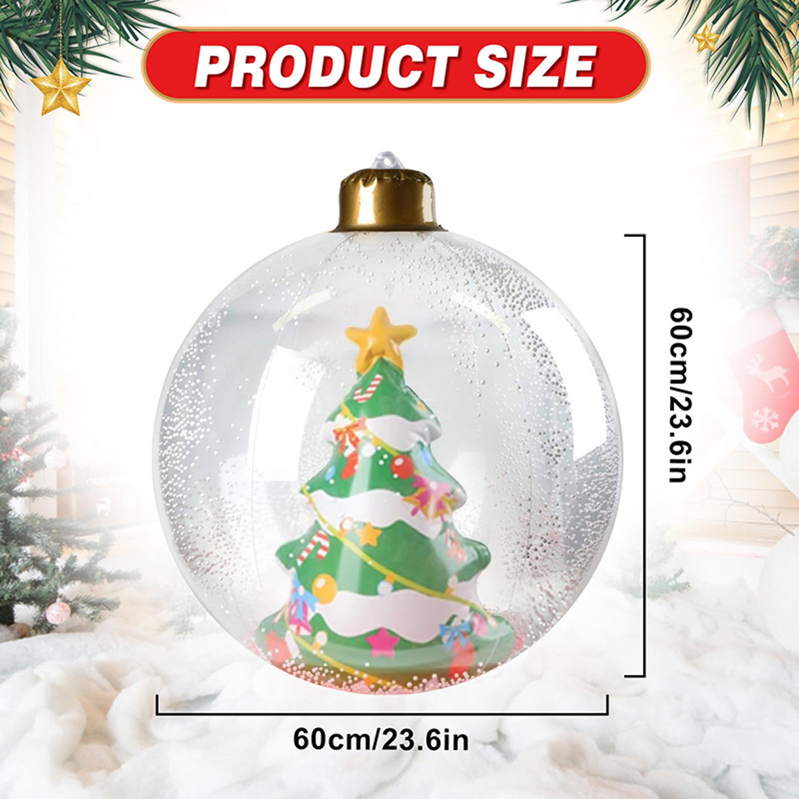 Boule De Noël - 60 Cm Réutilisable Géante Gonflable