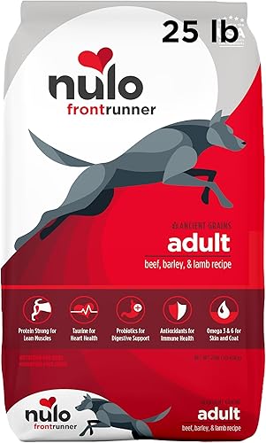 Nulo Frontrunner All Breed Adult Dry Dog Food Premium All Natural Dog Kibble Made with Ancient Grains Promote Fullness with Healthy Digestive Aid