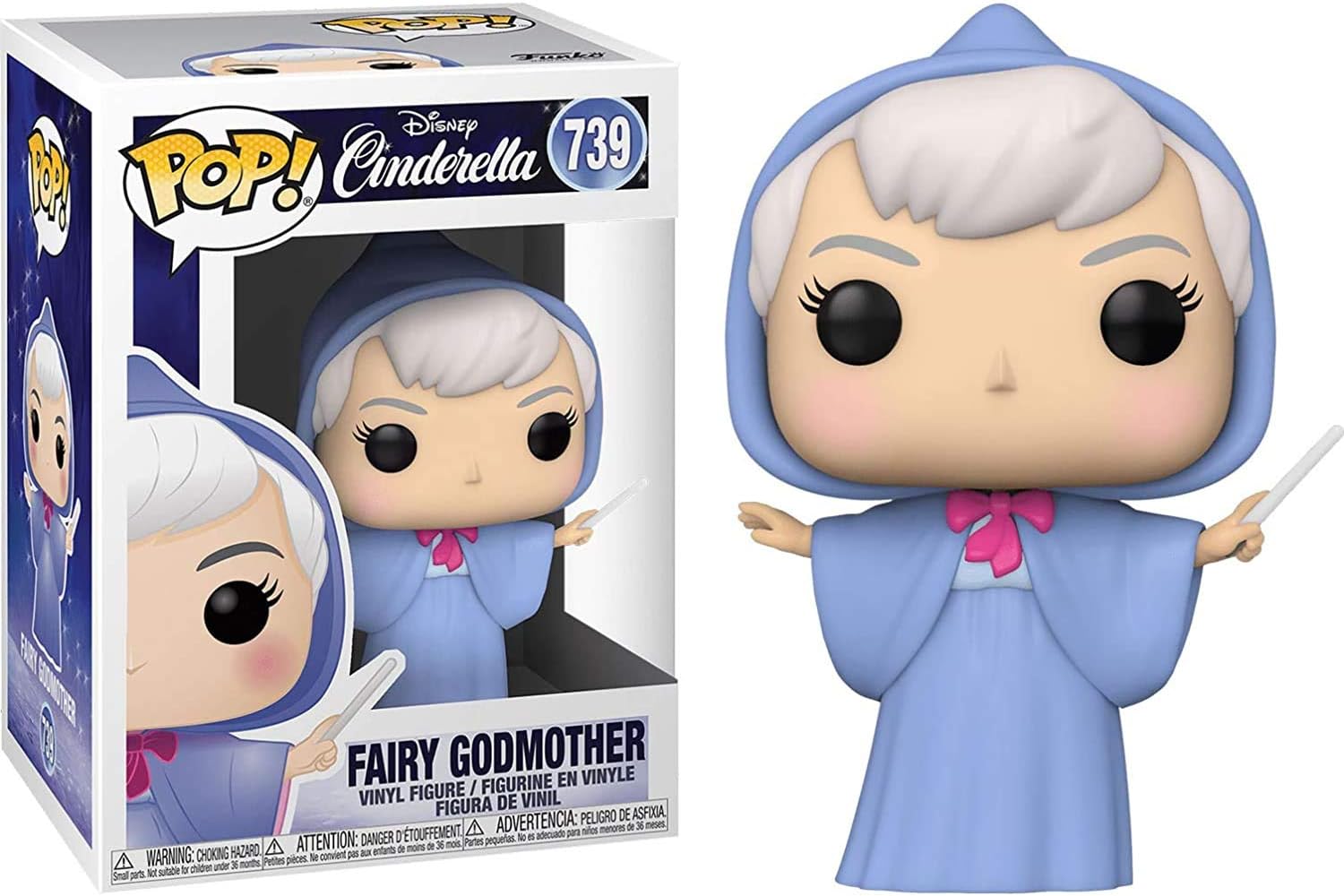 POP Funko Disney: Cinderella - Fairy Godmother Vinyl Figure (Bundled with Compatible Box Protector Case), Multicolor, 3.75 Inches