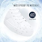 Adokoo Women's Fashion Sneakers PU Leather Casual Shoes White Tennis Low Top Shoes Womens Lace Up Sneakers