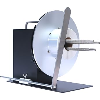 U.S. Solid Automatic label winder with adjustable core holder 1 - 4 inches label width 150 mm roll diameter 220 mm
