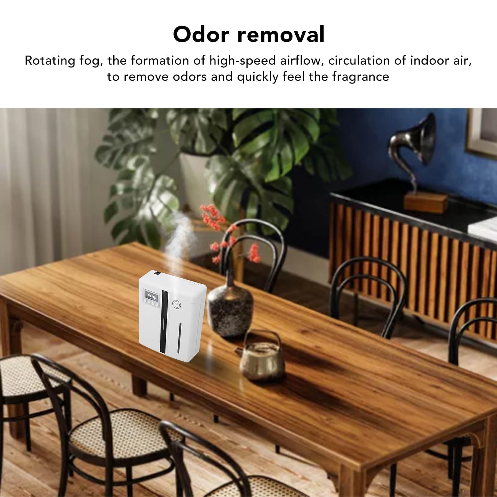 Difusor de aceite esencial, máquina inteligente de aromaterapia con control remoto y temporizador, difusor de aroma de aire para el hogar, oficina, yoga, cobertura de 300 m³