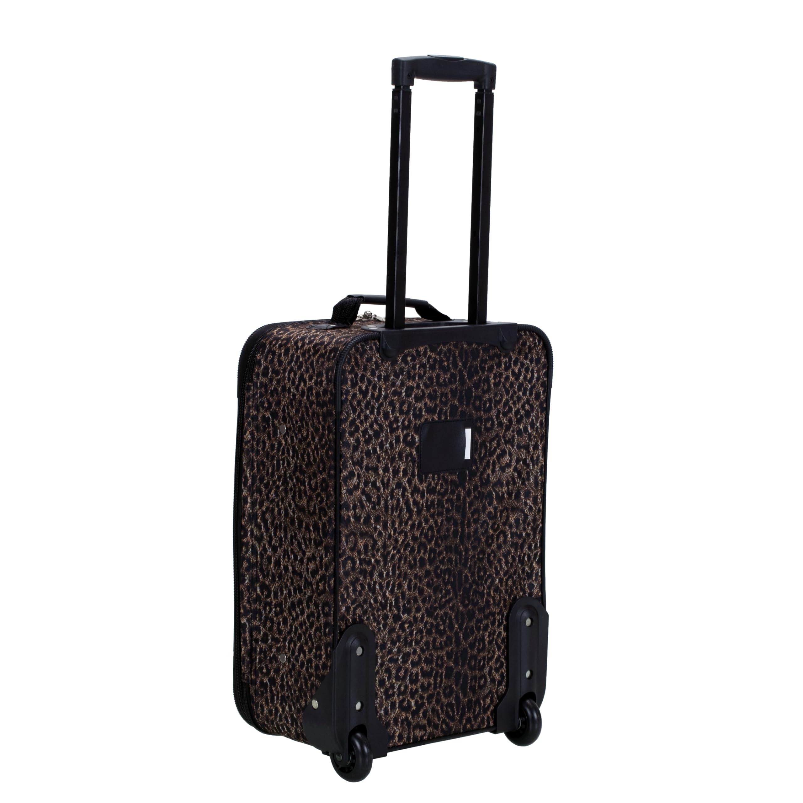 Rockland Set di valigie verticali Softside moda, Leopard, Taglia unica, Set di valigie verticali Softside moda