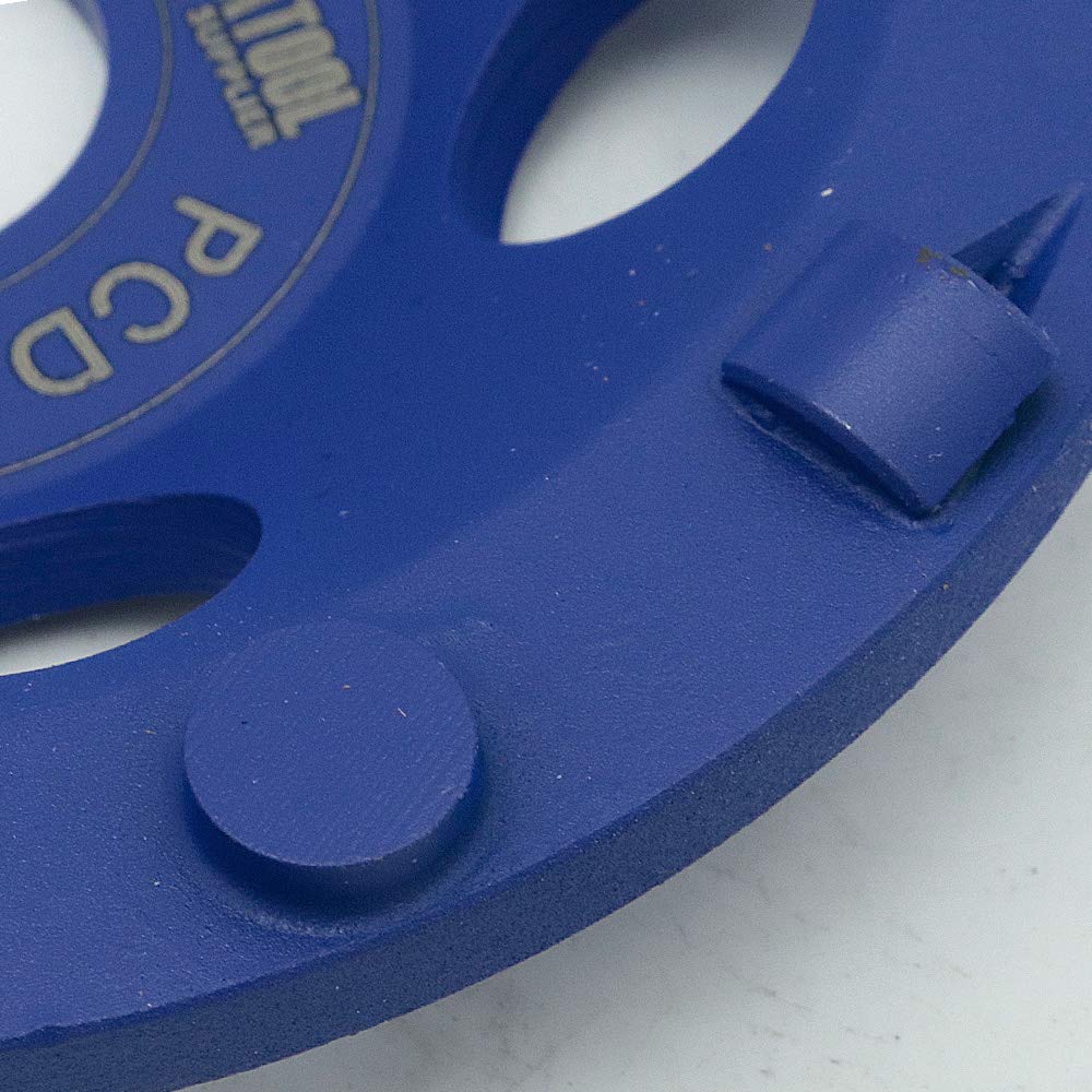 SHDIATOOL Diamond PCD - Rueda de molienda (policristalina, 22,23 mm, para quitar pintura epoxi, 115mm, azul, 1