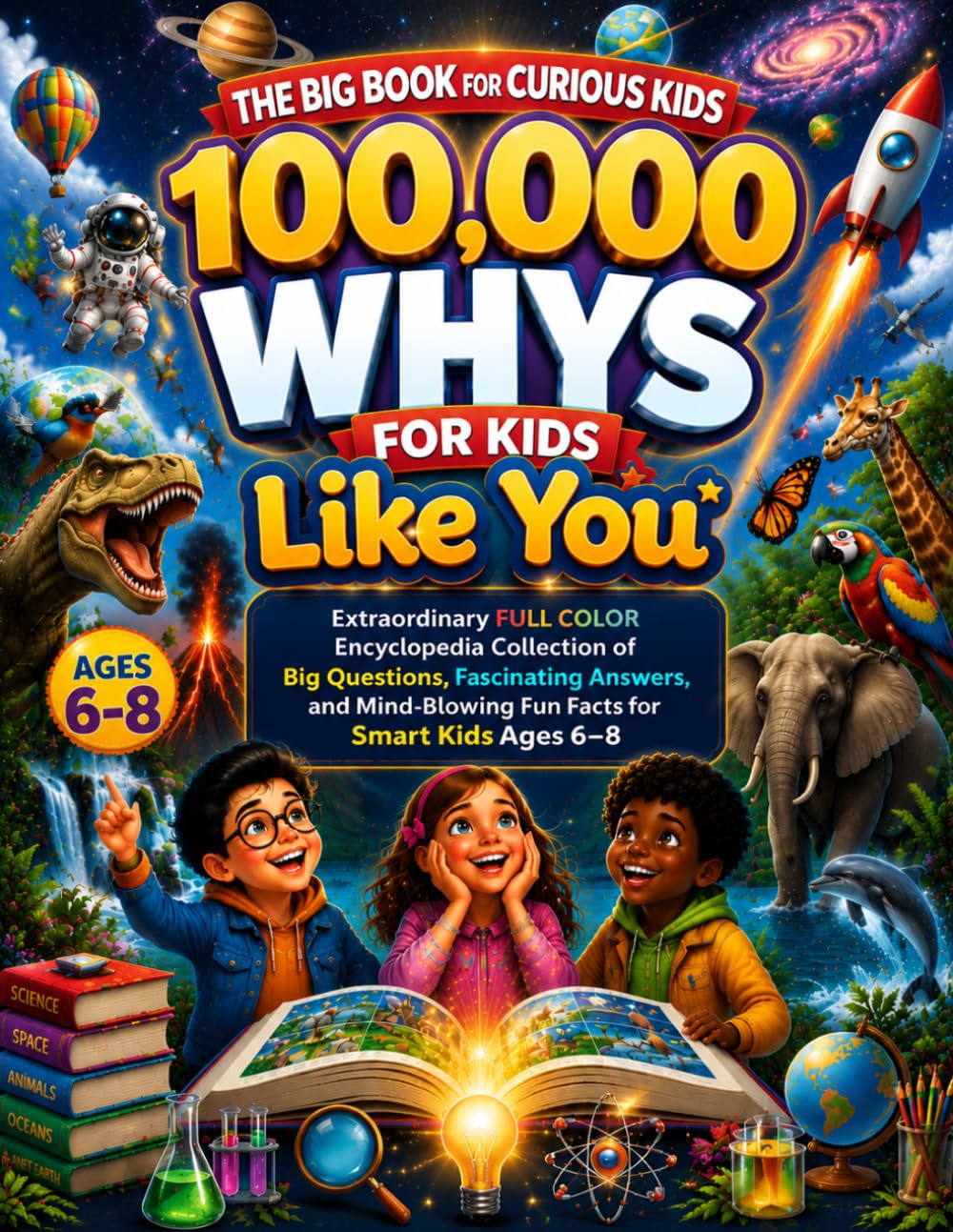 100000 whys for kids Like You: Extraordinary FULL COLOR Encyclopedia Collection of Big Questions, Fascinating Answers, and Mind-Blowing Fun Facts for Smart Kids Ages 6–8