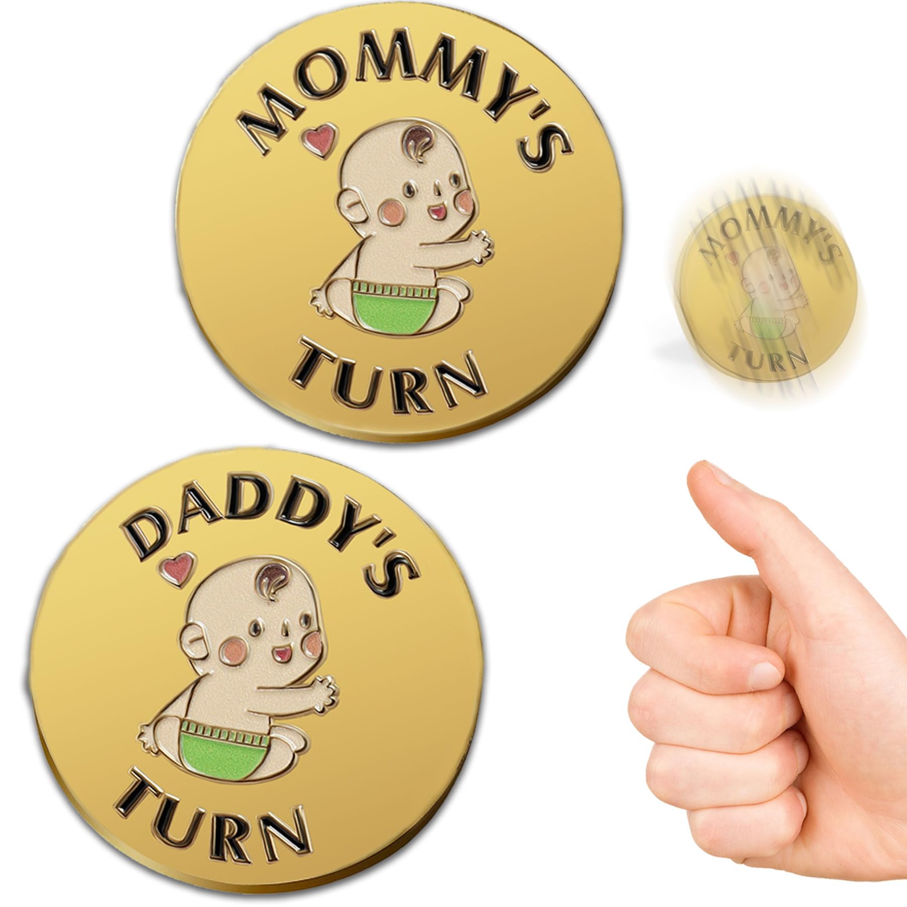 Fathers Day New Baby Gifts for Parents,Double-Sided Decision Coin Gift for New Mom & Dad,Funny Baby Shower Gifts for Couple,Gifts for Pregnant Women