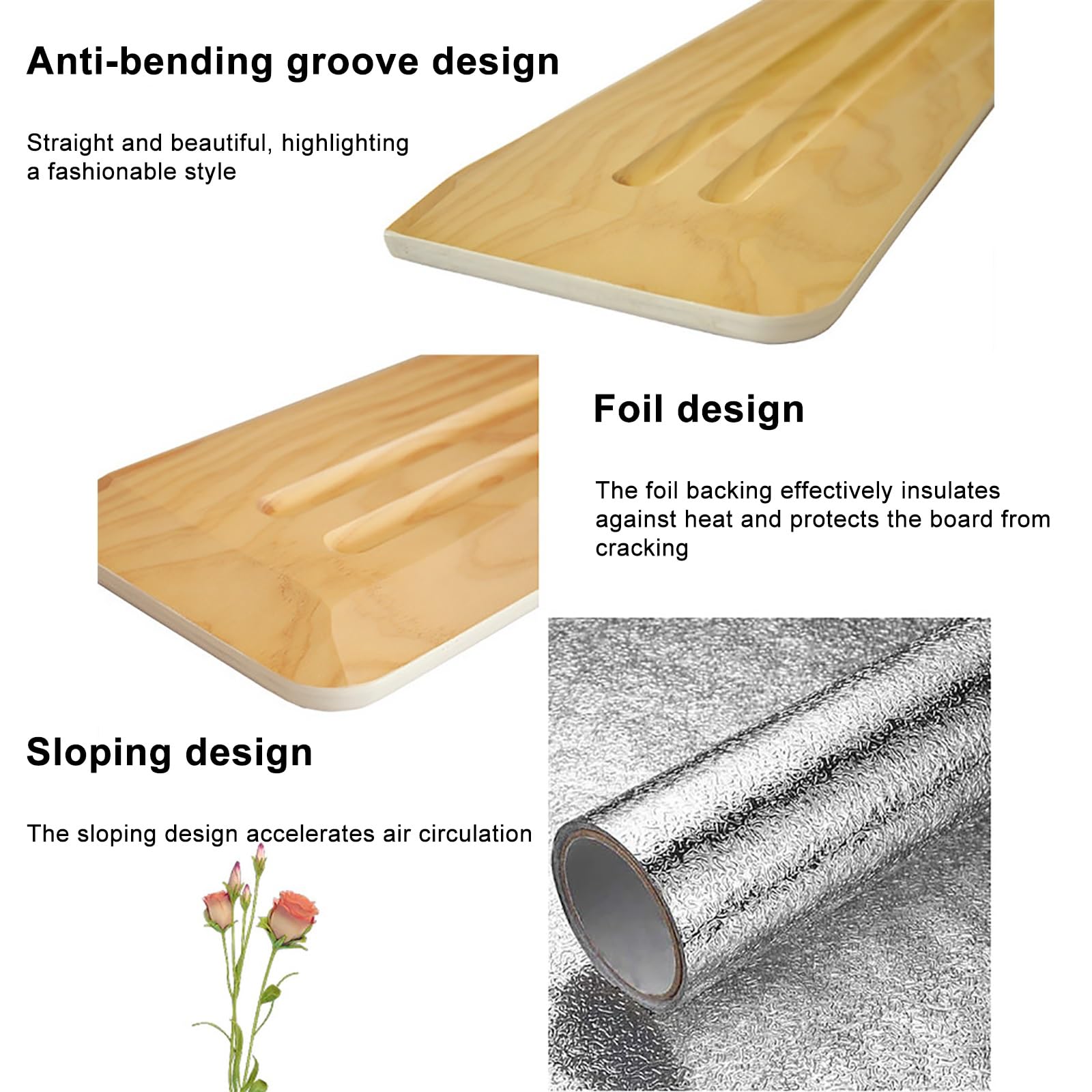 Estante de pared para radiador, reflector de calor sin soporte, estante de almacenamiento de madera (negro, 20 x 130 cm), mejora la eficiencia del calor interior y la nización del espacio