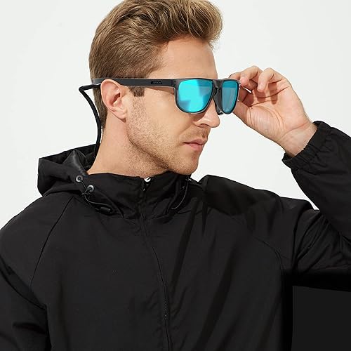 Miniatura 7 de SIPLION Gafas de sol deportivas polarizadas rectangulares para hombres y mujeres, ciclismo, conducción, pesca, protección UV400